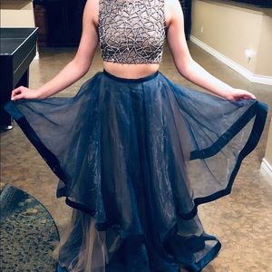 Gorgeous Terani couture 2 piece prom dress.
